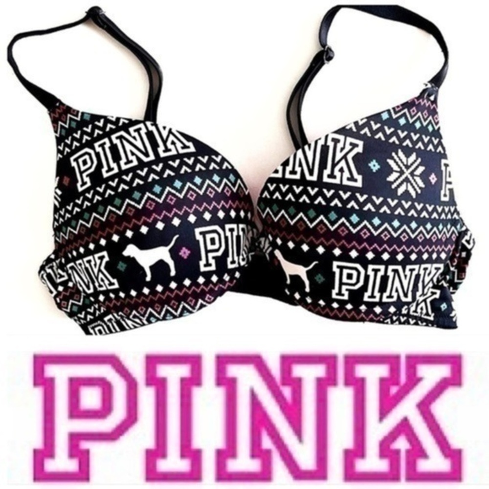 PINK VS Snowflake Push Up Bra!